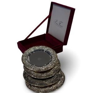 Silver-Plated Drink Coasters by Godinger